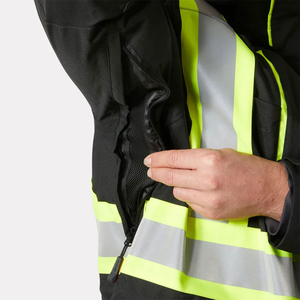 High Visibility <b>Orange</b> Reflective Safety Construction <b>Jacket</b> With Zipper Made of Polyester Workwear Security <b>Hi</b> <b>Vis</b> <b>Jackets</b> - Product Image 6