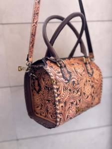 Bolso de Mano de Cuero Tallado a Mano de Alta Calidad, Estilo Bohemio Gitano, Bolso de Hombro Hecho a Mano, Estilo Occidental, para Mujer - Product Image 3