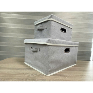 Caja de Almacenamiento Plegable de Tela Azul MA49L, 45x35x24cm, 1.3kg, para Ropa, Juguetes y Accesorios, Organización en Armarios y Espacios de Vida - Product Image 1