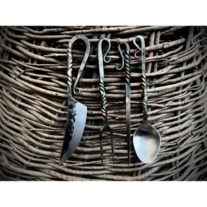 Juego de Cubiertos Medievales Forjados a Mano, Marca KSN, Hecho en India, el Mejor Regalo para Él, Día de San Valentín, Cumpleaños, Artesanía, Utensilios Vikingos - Product Image 2
