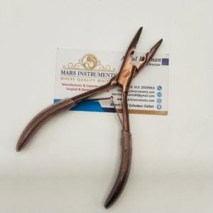 Pince à micro-anneaux en acier inoxydable couleur or rose à 2 trous pour extensions de cheveux, outils et accessoires - Product Image 3