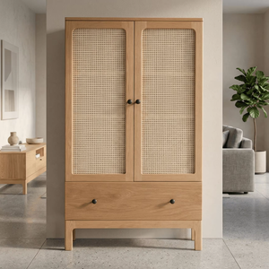 Armoire convertible en bois écologique et durable Altan, style scandinave, armoire en bois massif, finition naturelle - Product Image 3