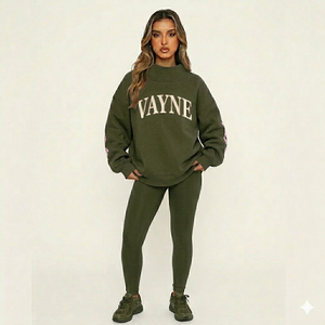 Sweat-shirt col montant minimaliste et confortable pour femme, coupe oversize, en molleton doux et chaud, tenue décontractée streetwear hiver - Product Image 1