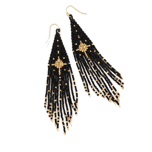 Pendientes de borlas con cuentas y puntas doradas de calidad premium y lujo, bordados a mano, de proveedor indio por MD HANDICRAFTS. - Product Image 3