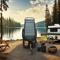 Remorque pour animaux de compagnie série KS-6200 : le compagnon idéal, poussette pour grands chiens, cadre léger en alliage d'aluminium pour les aventures en plein air