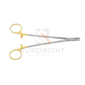 Portaagujas New Orleans de 17.8 cm con mandíbula dentada de acero inoxidable, instrumento quirúrgico para control de suturas de SurgiRight - Product Image 4