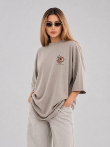 Women's Oversized Short Sleeve T-Shirts Regular Fit Polyester/Cotton <b>Blend</b> Casual Streetwear Summer Breathable Quick Dry Knitted - Product Image 4
