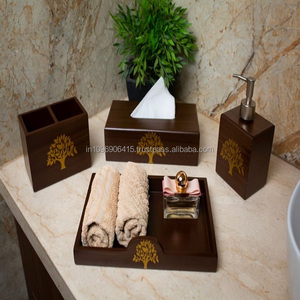 wooden Three-Piece Bathroom Vanity Set-Elegant Design Solid wooden Bathroom Essentials <b>Kit</b> - Product Image 3