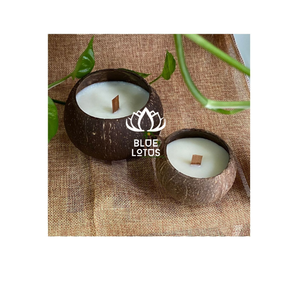 Bougie en Coque de Noix de Coco Sûre et Écologique, Meilleure Vente 2026, Cire de Soja Végétale Pure, Idéale pour l'Aromathérapie Domestique et la Décoration de Fêtes, Fournisseur Direct - Product Image 1