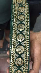 Dentelle brodée de haute qualité avec finitions soignées pour vêtements et bordures de tenues ethniques. - Product Image 4