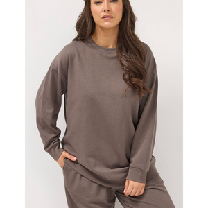 Conjunto Deportivo de 2 Piezas para Mujer con Logotipo Personalizado OEM, Estampado 3D, Ropa Deportiva para Gimnasio, Traje para Correr, Chándal de Algodón Orgánico de Talla Grande - Product Image 5