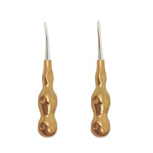 Precio Económico: 10 Elevadores Dentales Manuales de Acero Inoxidable Curvos para Extracción de Raíces, Fórceps para Extracción Dental, Instrumentos CE - Product Image 1