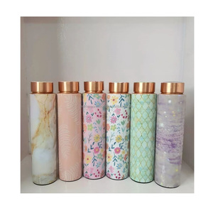 Premium pure <b>copper</b> <b>drinking</b> <b>bottle</b> designed for regular use inspired by ayurvedic wellness and healthy lifestyle - Product Image 3