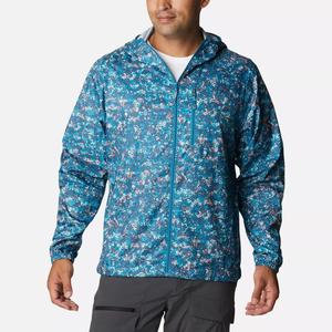 Men Printed Windbreaker <b>Jacket</b> <b>Lightweight</b> Hooded Waterproof <b>Running</b> <b>Jacket</b> Outdoor Sports ZipUp Rain Coat Custom Logo Wholesale - Product Image 1