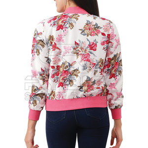 Latest Design Women Printing Varsity <b>Jackets</b> Soft Fabric Garment For Leisure Outfits And Seasonal Wardrobe - Product Image 3