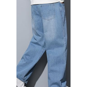 Pantalones vaqueros anchos para hombre, pantalones vaqueros holgados, pantalones holgados estilo Hip Hop Skater, ropa de calle Y2K - Product Image 3