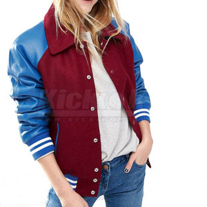 Chaqueta Letterman Personalizada con Detalle de Botones, Tejido de Punto Transpirable, Diseño Invernal para Mujer en Talla Adulta - Product Image 6