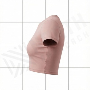 Camisetas Cortas de Lona Extra Grandes para Mujer, Ropa Deportiva Ecológica, Estilo Urbano Informal, Fabricante Directo, Ropa Deportiva para Gimnasio - Product Image 3