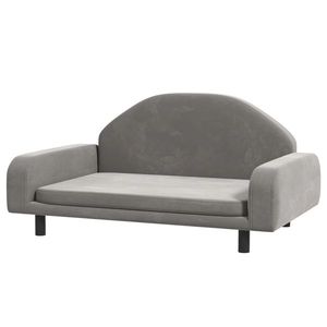 31\" Grey Pet Sofa with Cushion Comfortable Pet Beds - Product Image 3