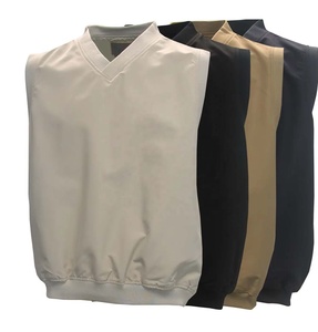 เสื้อกั๊กกันลมคอวีลำลองสำหรับผู้ชาย ไซส์ใหญ่ เสื้อแจ็คเก็ตเดินป่าฤดูร้อนแบบกันน้ำ เสื้อกั๊กแขนกุดสำหรับเล่นกีฬา - Product Image 1