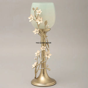 Porte-bougies en aluminium et verre, pots à bougies uniques en béton, décoratifs pour table, maison, hôtel, restaurant, salon - Product Image 1