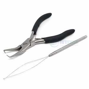 Kit d'outils professionnels pour extensions de cheveux, 4 pièces, comprenant une pince, un crochet, une aiguille à boucle et une aiguille de tirage pour les extensions de cheveux en salon - Product Image 6