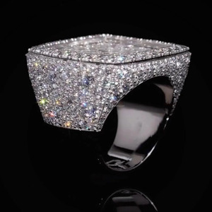 Baguette Cut Moissanite Diamond Championship <b>Ring</b> <b>925</b> Sterling <b>Silver</b> Hip Hop Style Men's Engagement <b>Ring</b> for Anniversary Gift - Product Image 4