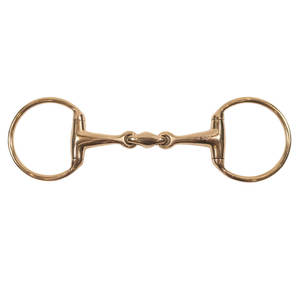 Bocado de equitación Eggbutt Lozenge Gold, de la mejor calidad, para carreras de caballos, de acero inoxidable, con anillo bucal, productos para equitación - Product Image 1