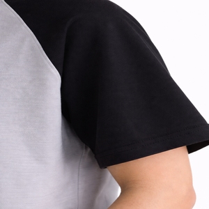 T-shirt homme à manches courtes raglan, couleur contrastée, col rond décontracté, en coton, confortable, respirant et léger - Product Image 5