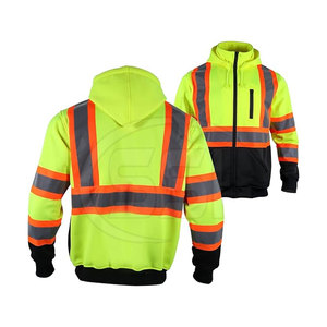 Sudadera de Seguridad de Alta Visibilidad ANSI Clase 2, Impermeable, Reflectante, para Trabajo, Tejido Resistente, con Logotipo, Cómoda - Product Image 2