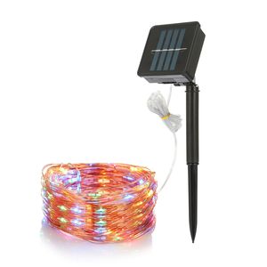 Guirnalda de Luces Solares de 100 LED con Cable de Cobre, Impermeable IP65, para Exteriores, Decoración para Bodas, Fiestas y Festivales - Product Image 1