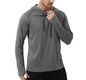 Sweat-shirt à capuche à manches longues pour homme Coupe régulière Tricoté Séchage rapide Vêtement décontracté pour l'été - Product Image 5