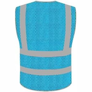 Gilet de sécurité réfléchissant personnalisé à haute visibilité, certifié ANSI Classe 2 EN ISO 20471, en coton respirant, avec LED clignotante fluorescente - Product Image 1