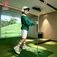 Nouveau simulateur de golf d'intérieur 2026 avec écran incurvé et plat, machine de jeu de golf commerciale personnalisée pour parc d'attractions et club, OEM ODM