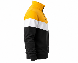 Nouveau Sweat-shirt Homme Color Block à Col Montant et Fermeture Éclair, Coupe Droite, Tricoté Décontracté pour l'Automne, avec Service OEM - Product Image 2