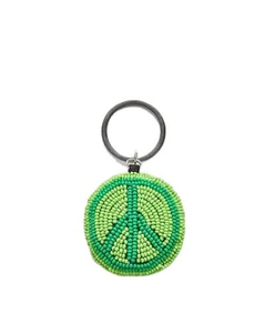 Lujoso bordado hecho a mano en color verde para llaveros con cuentas y accesorios para bolsos, llavero de coche con cuentas de semillas por MULTI CRAFT - Product Image 1