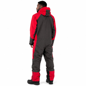 Combinaison de ski imperméable à capuche unisexe rétro années 80, une pièce, hiver, coupe-vent, isolée, polyester/nylon, combinaison de neige - Product Image 4