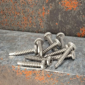 PDC Model 7.1 Pan Head Self-Drilling Point Stainless Steel (304/316/410) Metric/Inch Standard Thread Natural Finish Class 8 - Product Image 1