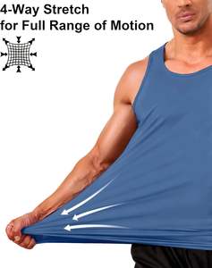 Débardeur essentiel pour homme en polyester, respirant, doux, léger, confortable pour la mouvement, texture lisse, confort quotidien, construction robuste - Product Image 2