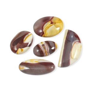 Venta al por Mayor de Cabujones Sueltos de Jaspe Mookaite Natural Rojo/Amarillo de Radha Arts, 20-35 mm, Suministros para la Fabricación de Joyas de Rajasthan - Product Image 2