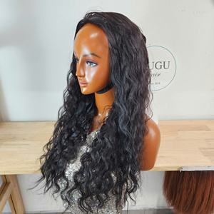Unprocessed Deep Wavy <b>Half</b> <b>Wig</b> Vietnamese Raw Hair Vendors Super Double Drawn Hot Sale 8 inches - 40inches - Product Image 3
