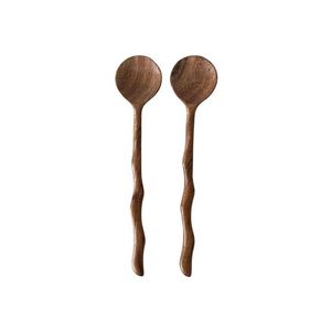 Meilleures ventes 2024 : Ensemble de 2 ustensiles de service à salade en bois d'acacia, tendance actuelle, accessoires de cuisine - Product Image 1