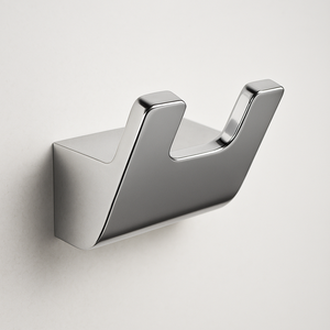 Wall Mounted <b>Chrome</b> Metal Modern Double <b>Hooks</b> Bathroom Robe <b>Hooks</b> with Eco-Friendly Corrosion Prevention and Easy Cleaning - Product Image 2