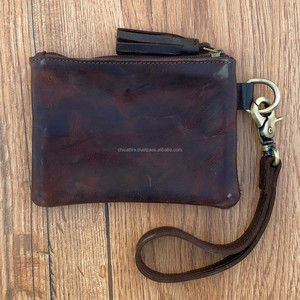 Nouveaux cheveux à la mode sur cuir de vachette gravure au Laser bracelet gland pochette à fermeture éclair peau de vache gravé au Laser porte-clés ensembles combinés - Product Image 5