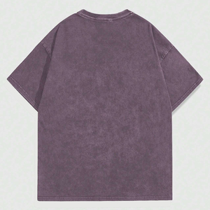 T-shirt décontracté pour homme, coupe oversize, haute qualité, effet délavé, épaules tombantes, manches courtes, 100% coton - Product Image 2