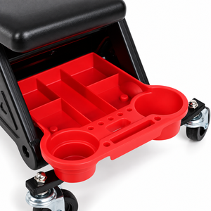 Taburete Rodante para Mecánico, Asiento Móvil para Detallado de Autos con Almacenamiento de Herramientas para Reparación de Autos, Lavado de Autos y Pulido - Product Image 4