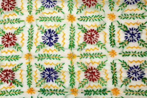 Cotton Phulkari Dupatta with Embroidery Colorful Indian Wedding Party Wear Punjabi Folk Design Navratri Rakhi Bollywood Events - Product Image 2