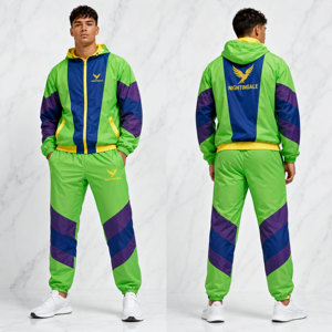Nouvel ensemble coupe-vent unisexe personnalisé en polyester et nylon pour l'automne, multi-panneaux, vente en gros, streetwear, imperméable et respirant - Product Image 2