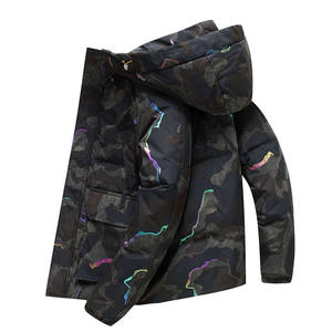 Men's Hooded <b>Camouflage</b> Puffer Winter Jacket Waterproof Camo Hooded Insulated Jacket Men's Outdoor Thermal Padded Hooded Jacket - Product Image 3