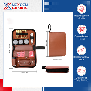 Ensemble d'accessoires de golf multifonctionnels en cuir PU de qualité exceptionnelle, best-seller, avec logo personnalisé pour commande en gros - Product Image 2